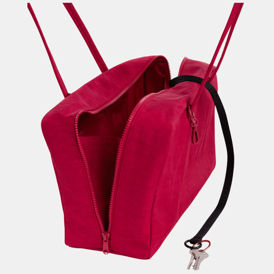 Cherry Medium Nylon Bowler Bag