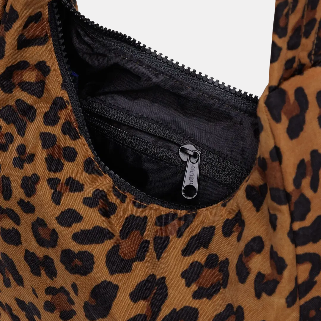 Leopard Mini Nylon Shoulder Bag