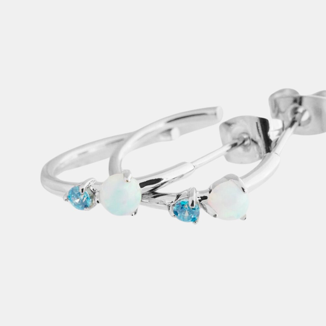 Silver Sky And Sea Hoops
