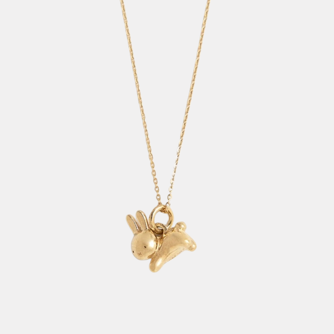 Gold Miffy Leaping Necklace