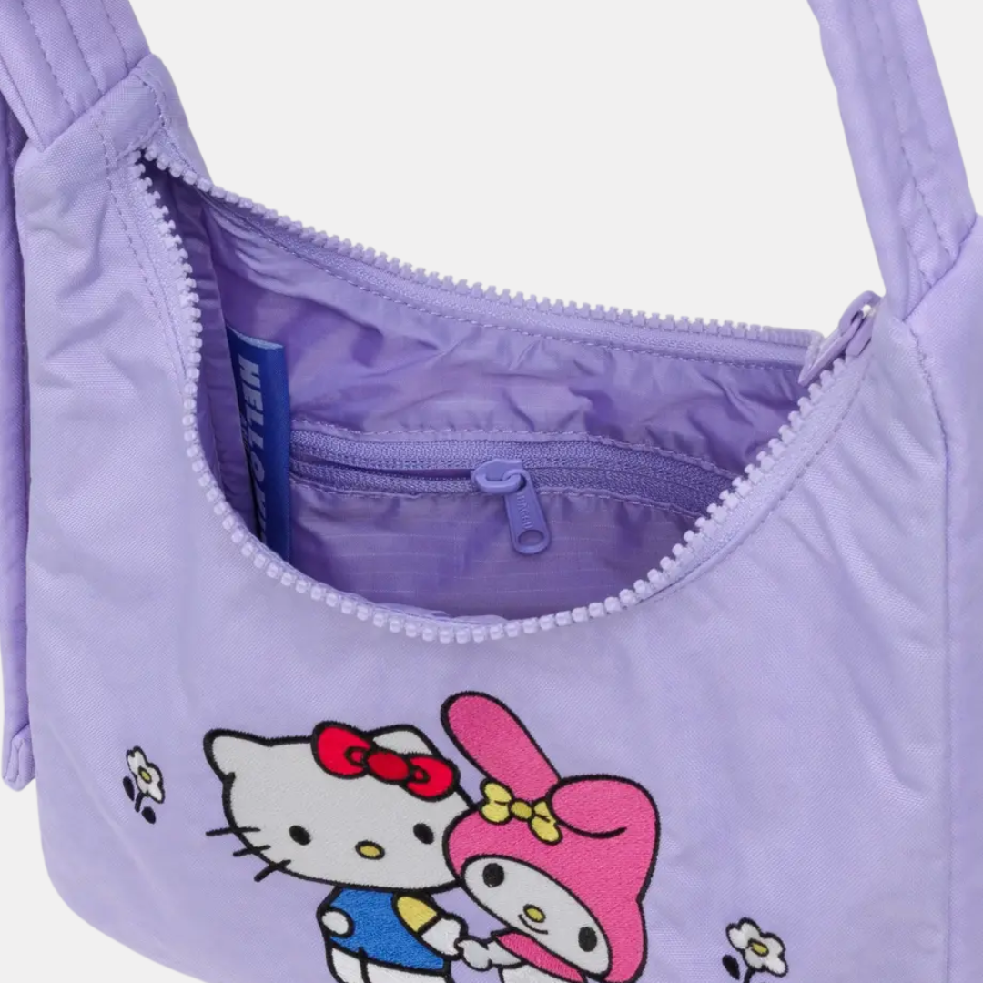 Embroidered Hello Kitty & My Melody Mini Nylon Shoulder Bag