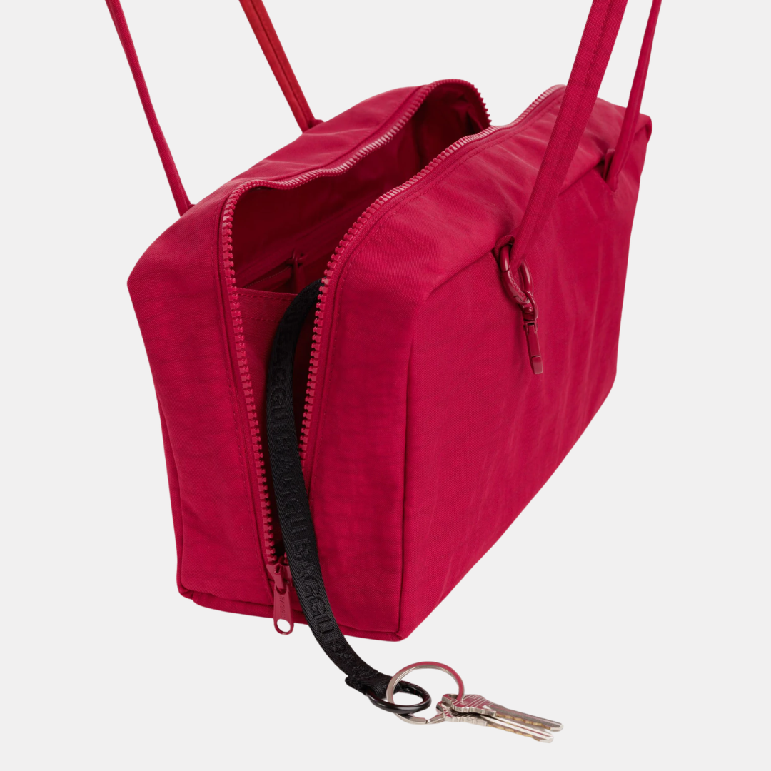 Cherry Nylon Bowler Bag