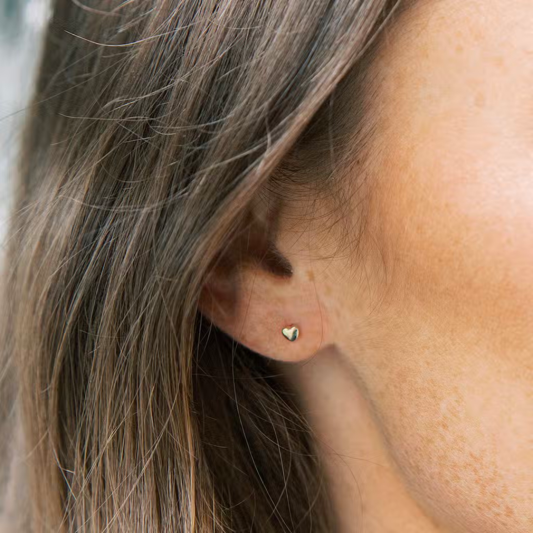 Gold Mini Heart Studs