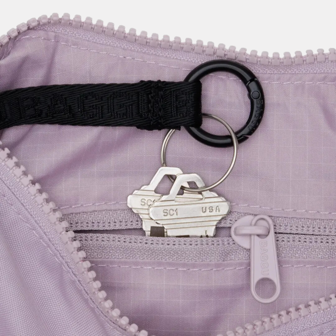 Dusty Pink Small Nylon Crescent Bag