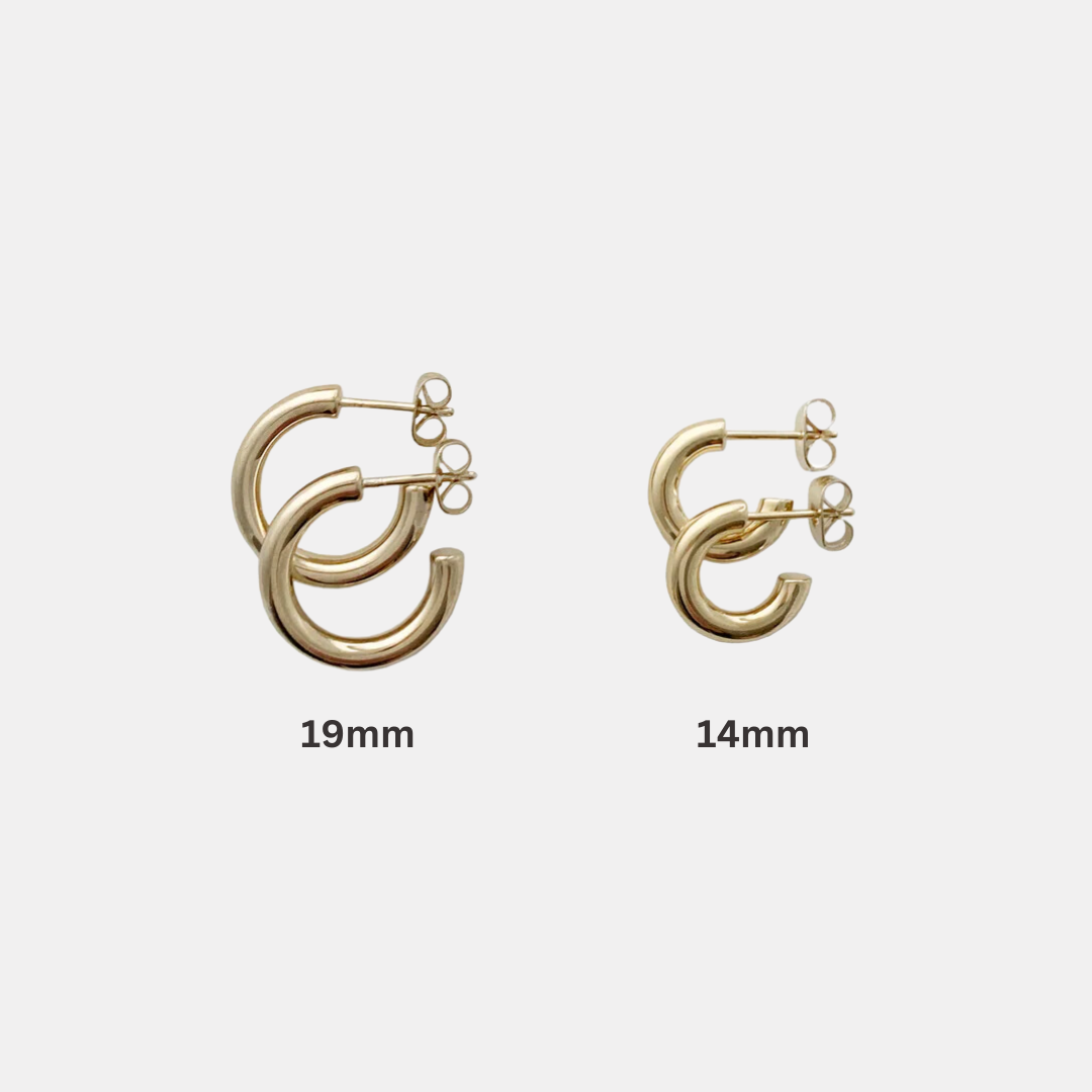 Gold Carolina Thick Hoops