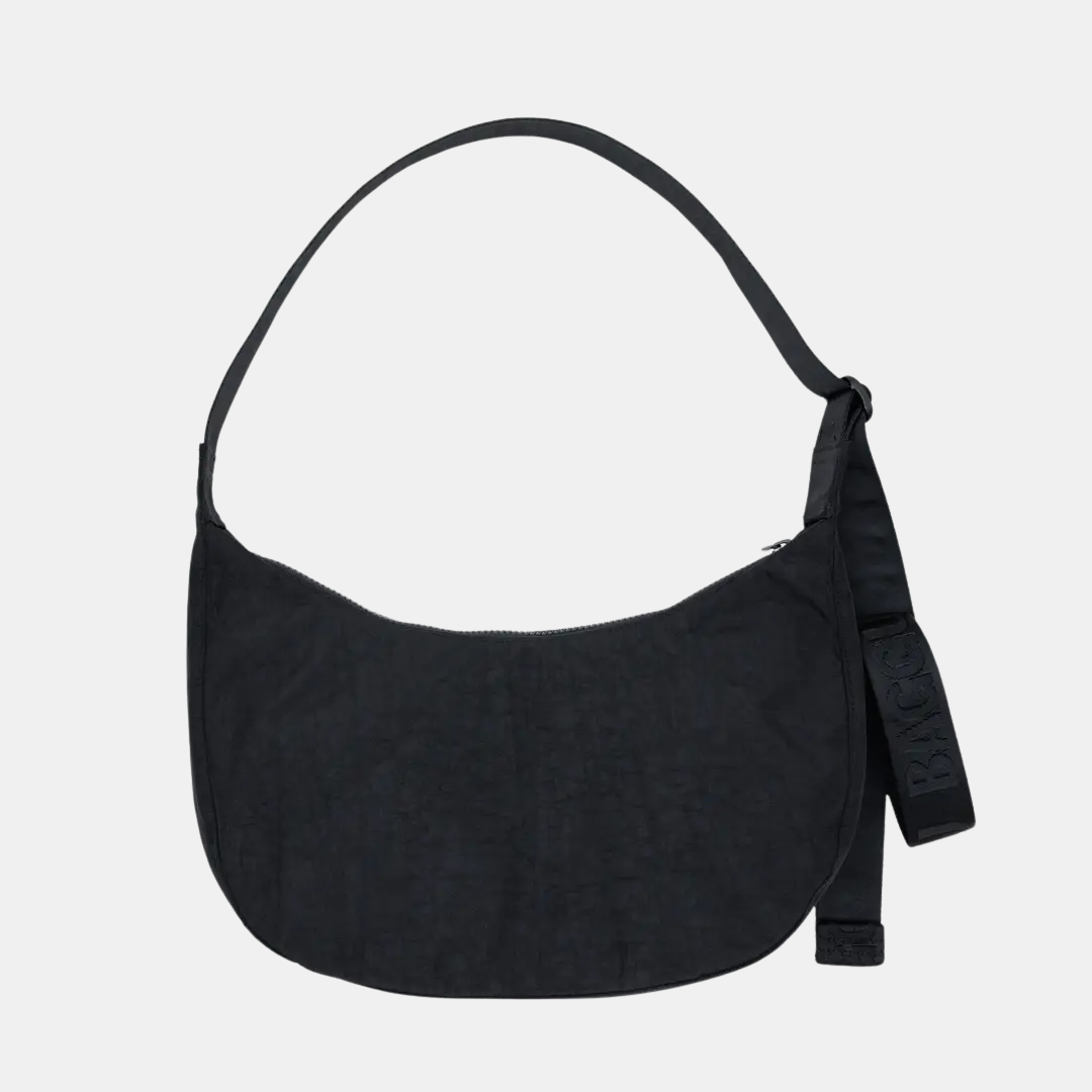 Western Applique Medium Nylon Crescent Bag
