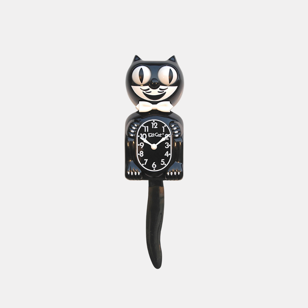 Classic Black Small Kitty-Cat Klock