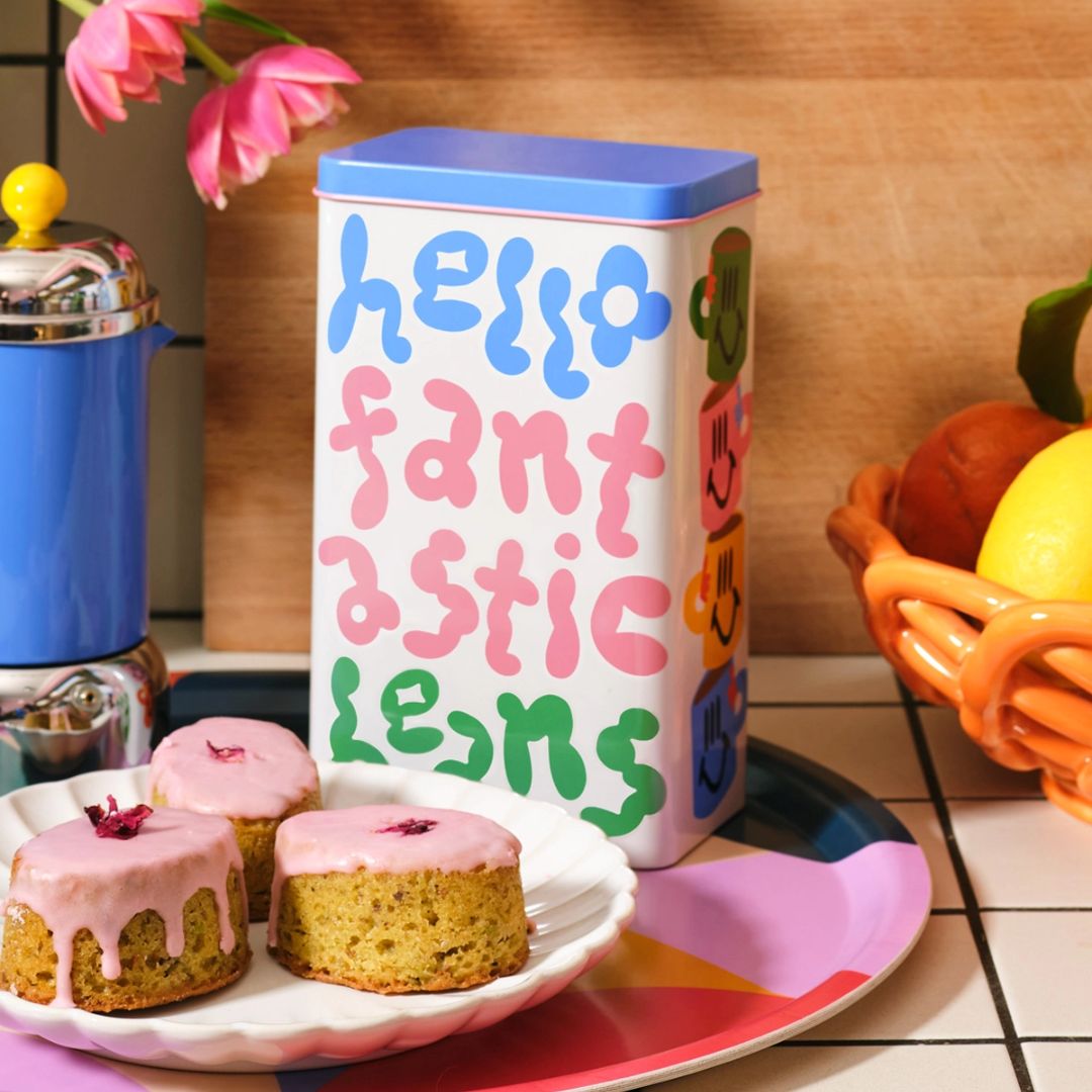 Happy Nice Brew Time Kitchen Storage Tin