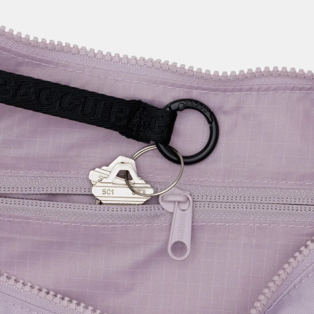 Dusty Pink Medium Nylon Crescent Bag