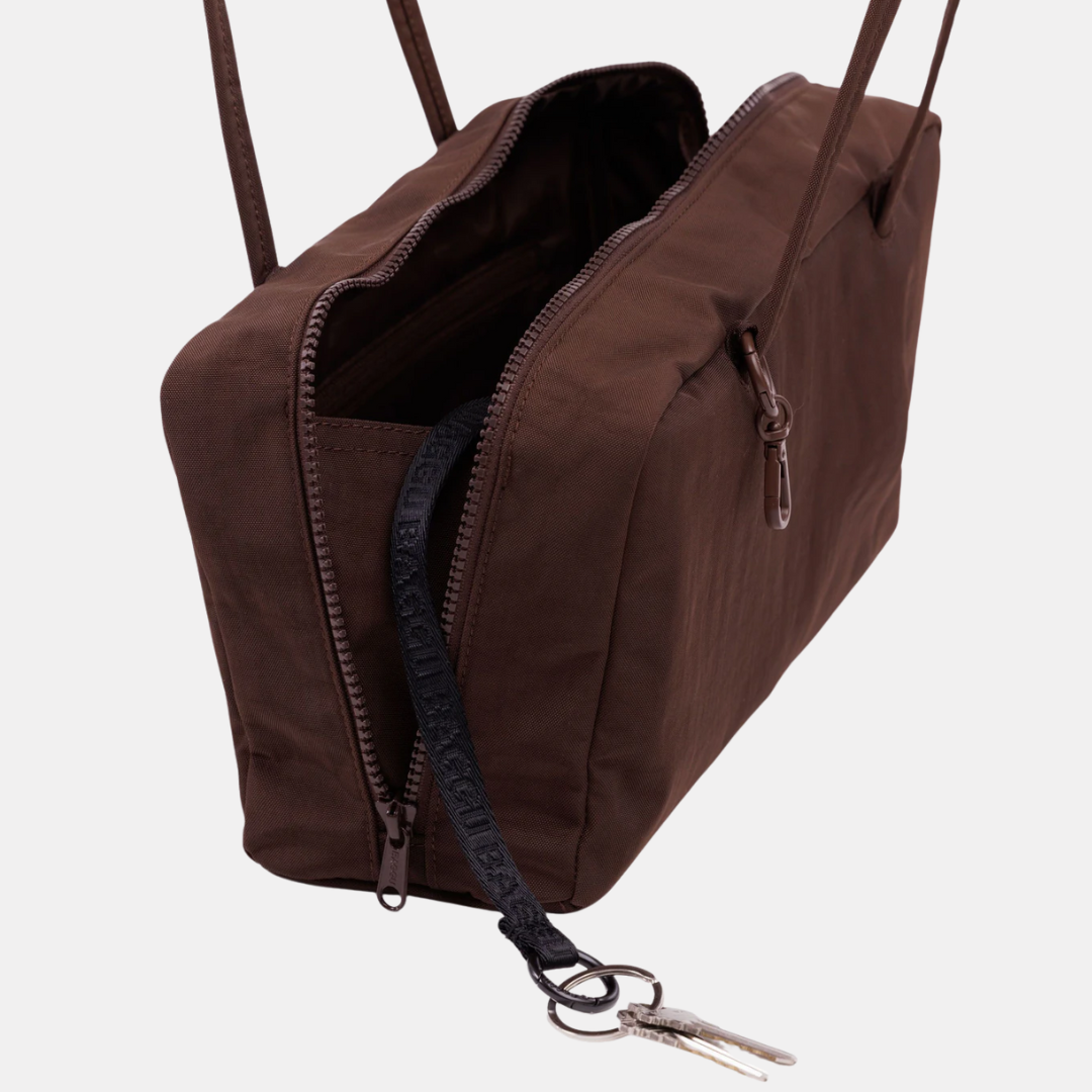 Coffee Nylon Bowler Bag