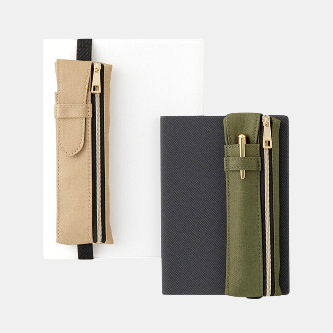 Navy Book Band Pen Case