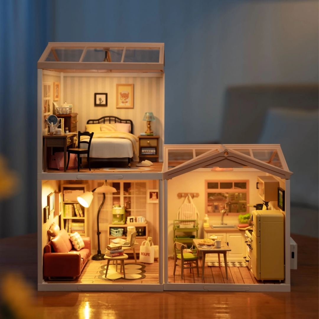 Cozy Living Lounge DIY Miniature Kit