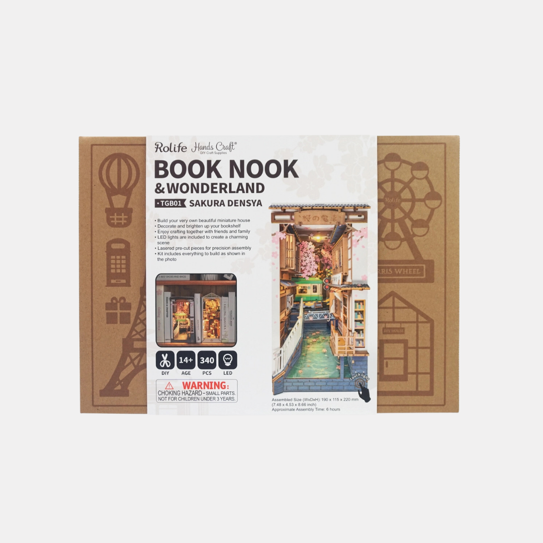 Sakura Densya Book Nook DIY Miniature Kit