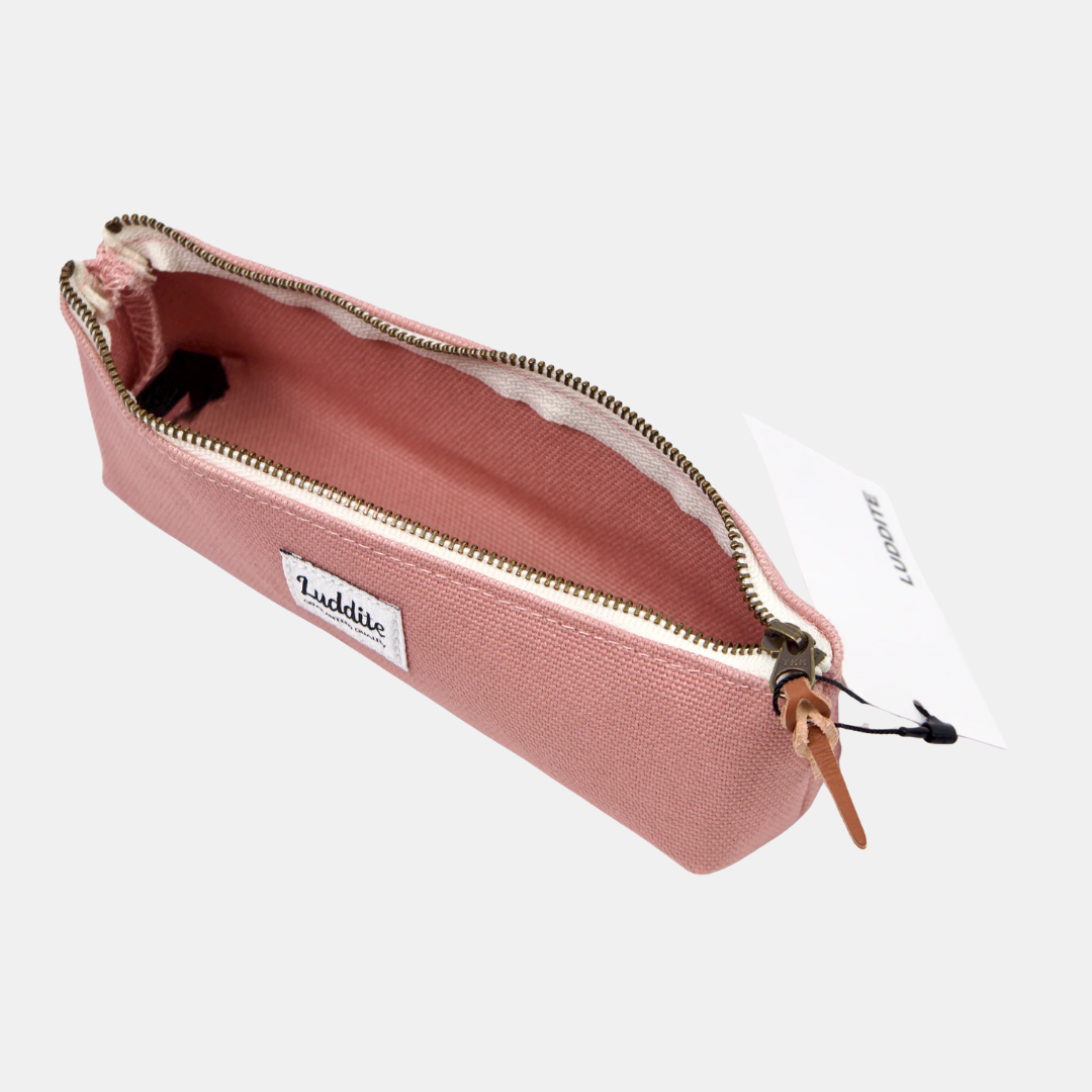 Dull Pink Canvas Boat Pen Case