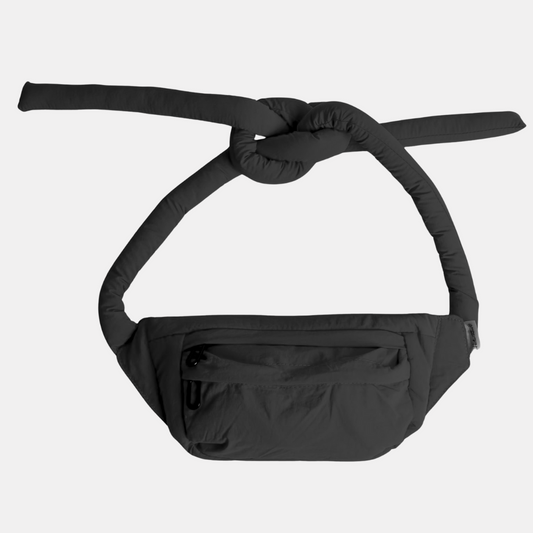 Black Puff Knot Fanny Pack