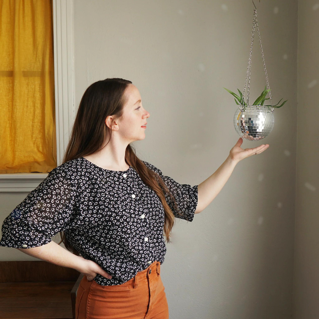 Disco Ball Hanging Planter