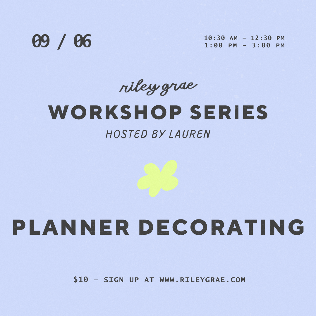 Planner Decorating Workshop - September 6