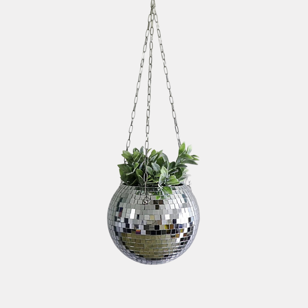 Disco Ball Hanging Planter