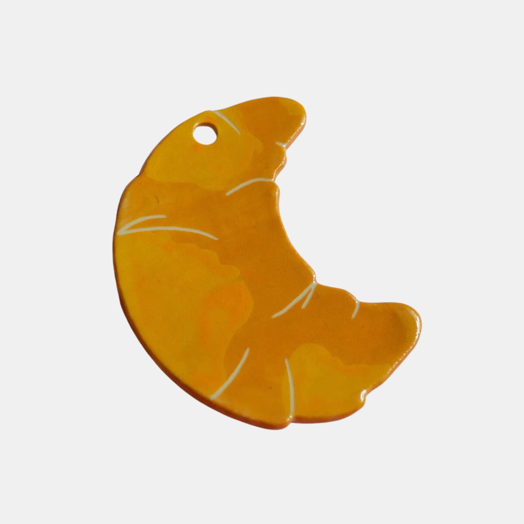 Ceramic Croissant Ornament