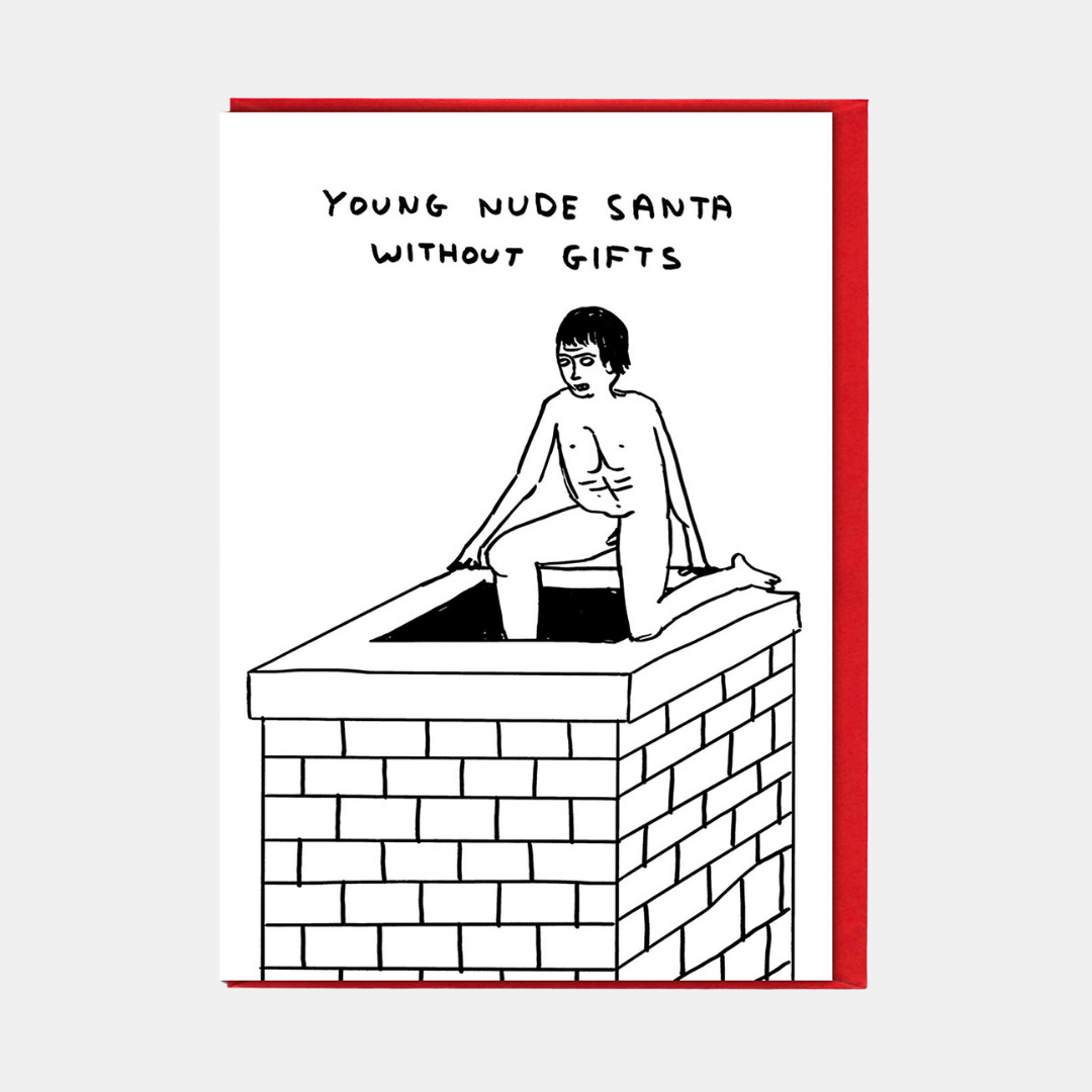 Young Nude Santa Holiday Card