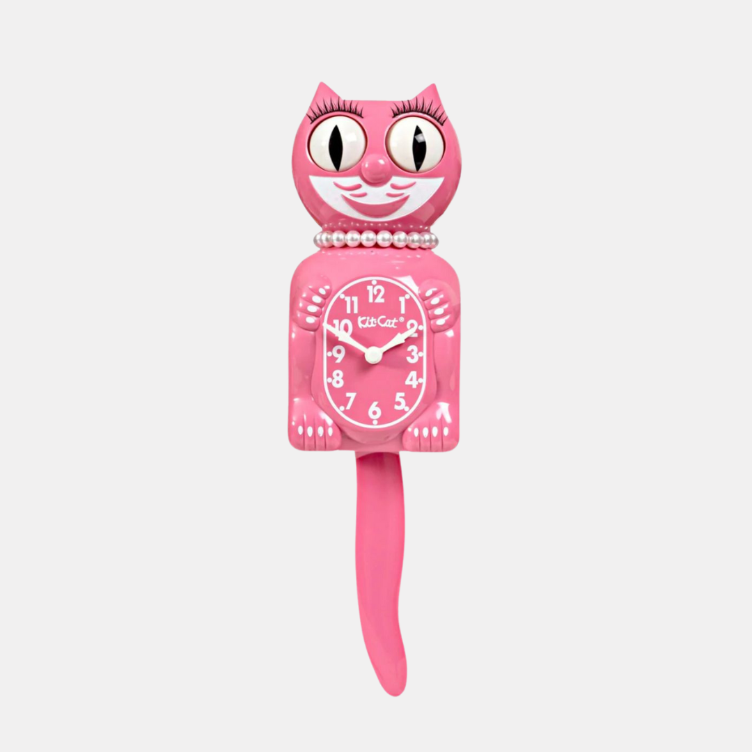 Pink Satin Lady Kit-Cat Klock