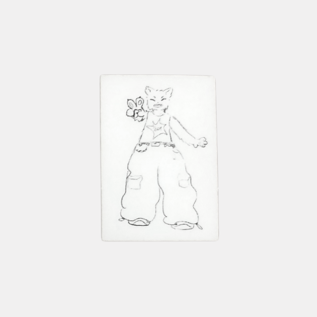 Fashionable Cat Boy Sticker