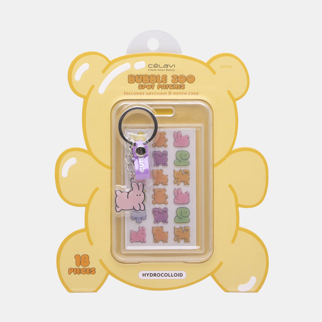 Bubble Zoo Hydrocolloid Patches With Case + Keychain