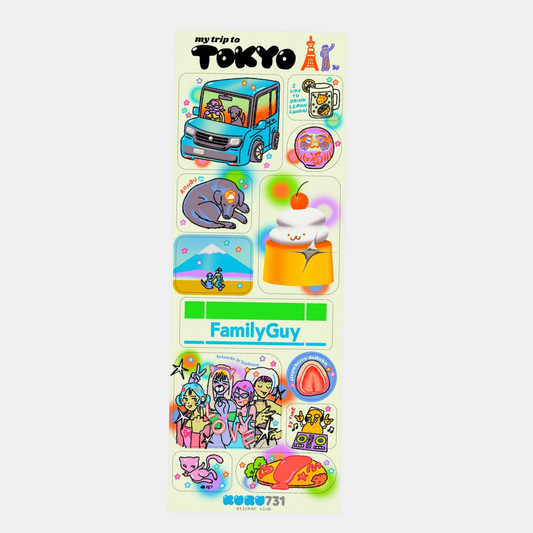 My Trip To Tokyo Sticker Sheet