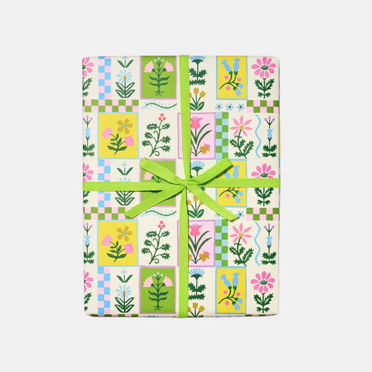 Retro Flower Wrapping Paper