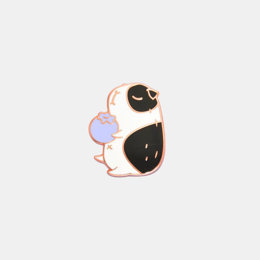 Guinea Pig With Blueberry Enamel Pin