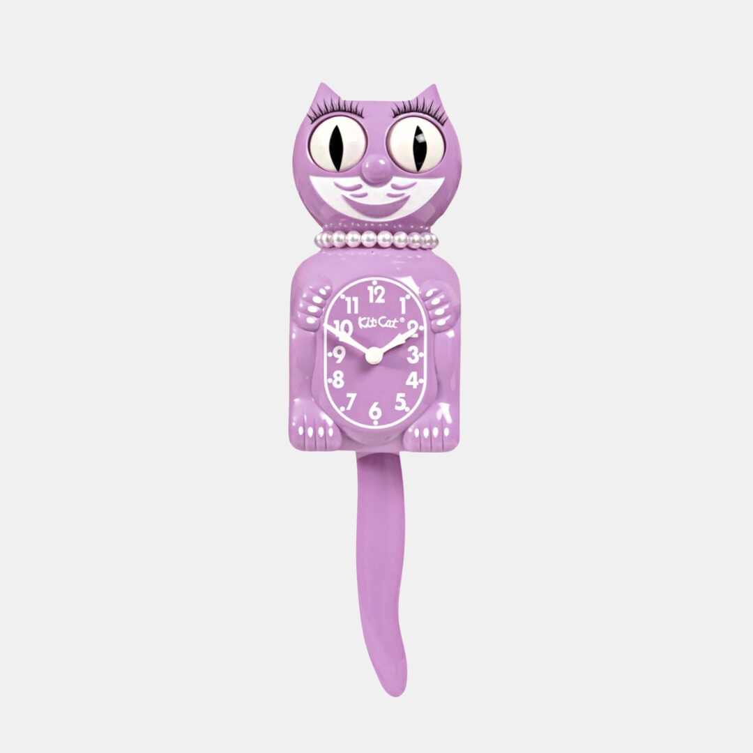 Pastel Lilac Lady Kit-Cat Klock