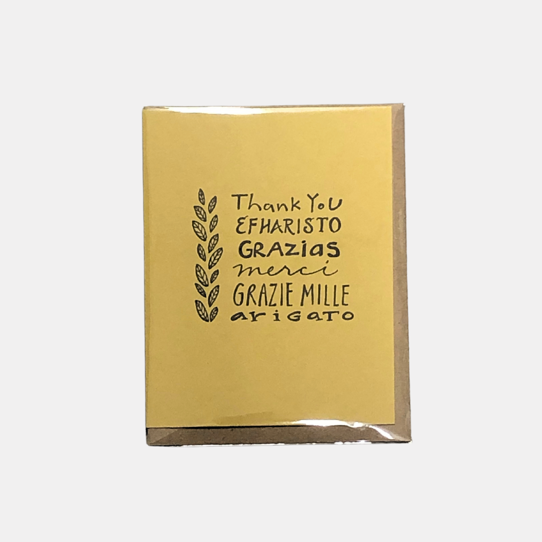 Thank You Languages Card