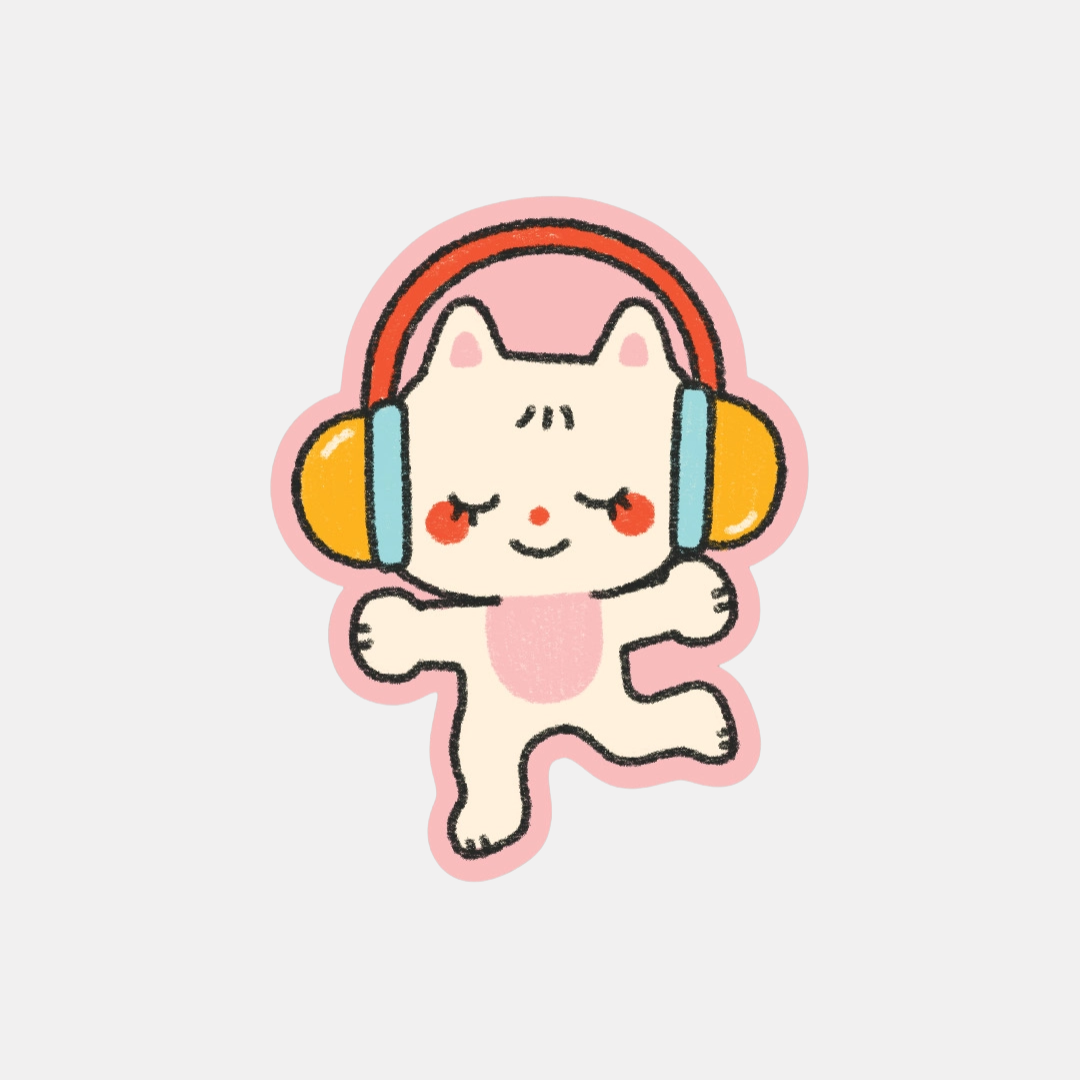 Dancing Cat Sticker