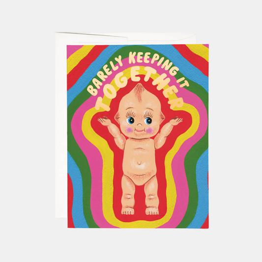 Barely Keeping It Together Kewpie Card