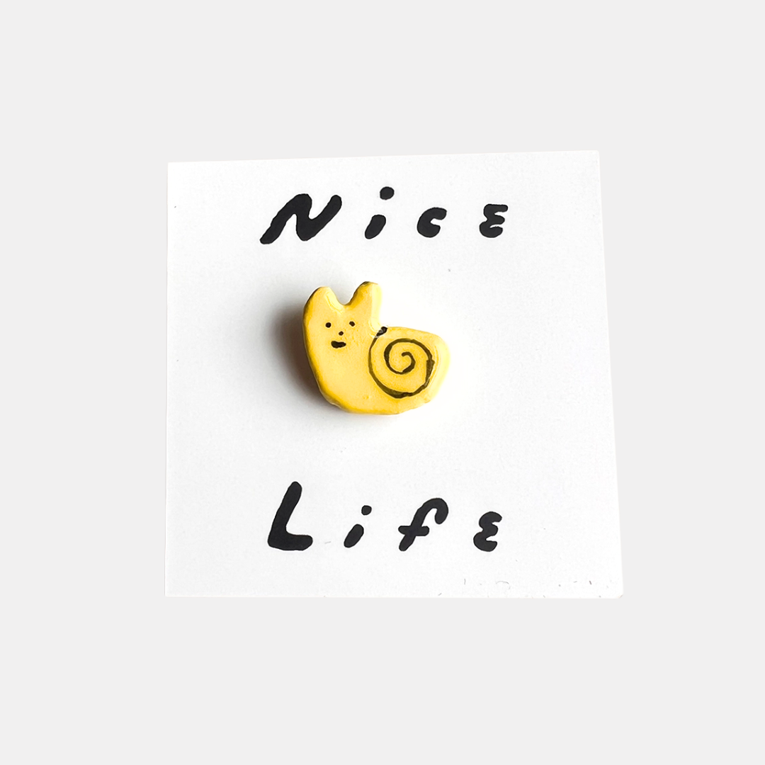 Ceramic Snail Pin