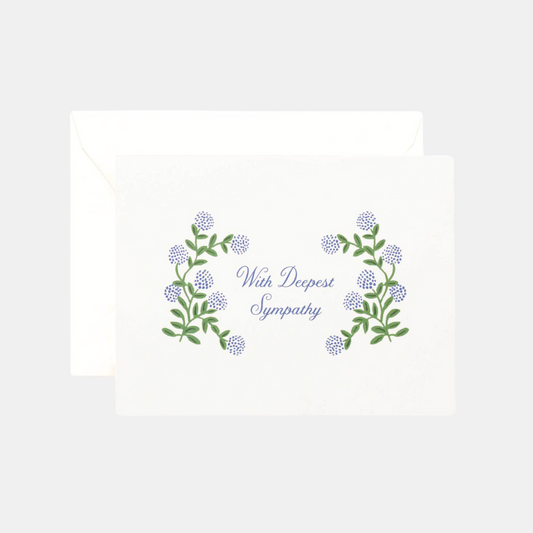 With Deepest Sympathy Hydrangeas Card