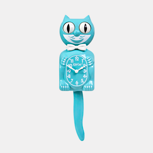 Vibrant Blue Turquoise Kit-Cat Klock
