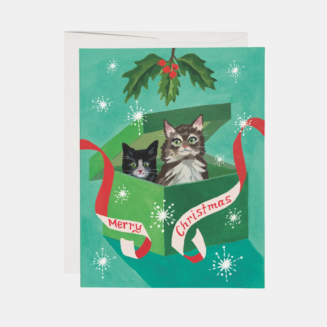 Merry Christmas Cats Box Card