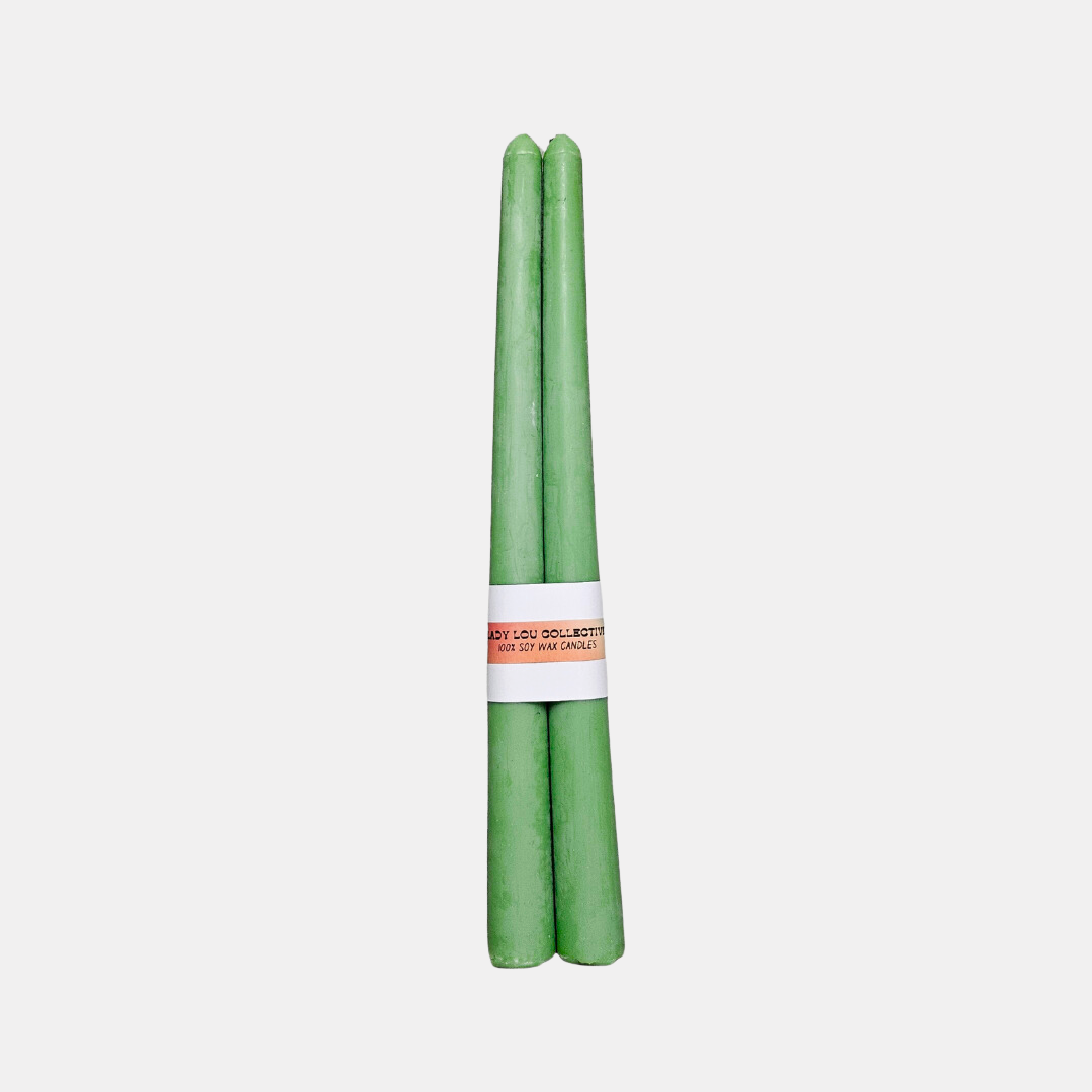 Grass Green Taper Candles