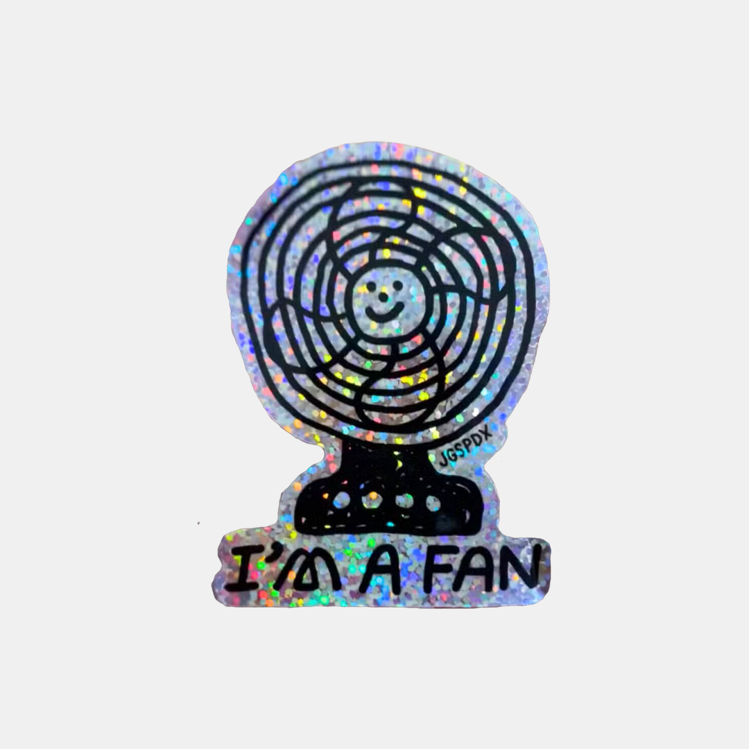 I'm A Fan Glitter Sticker