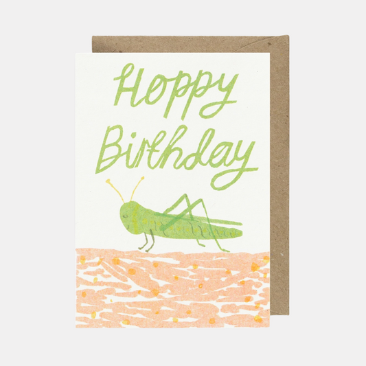 Hoppy Birthday Grasshopper Card
