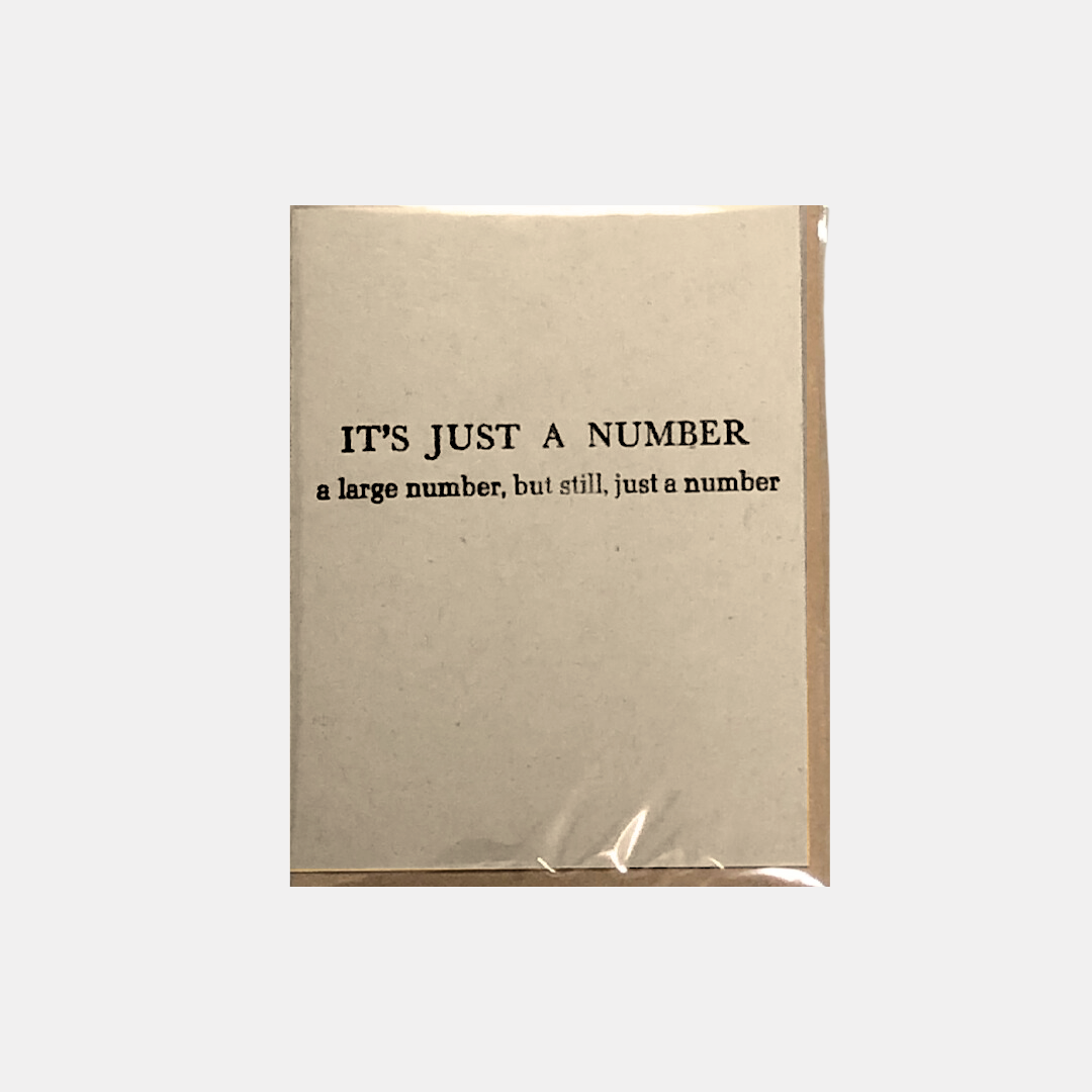 Grey It's Just A Number Card