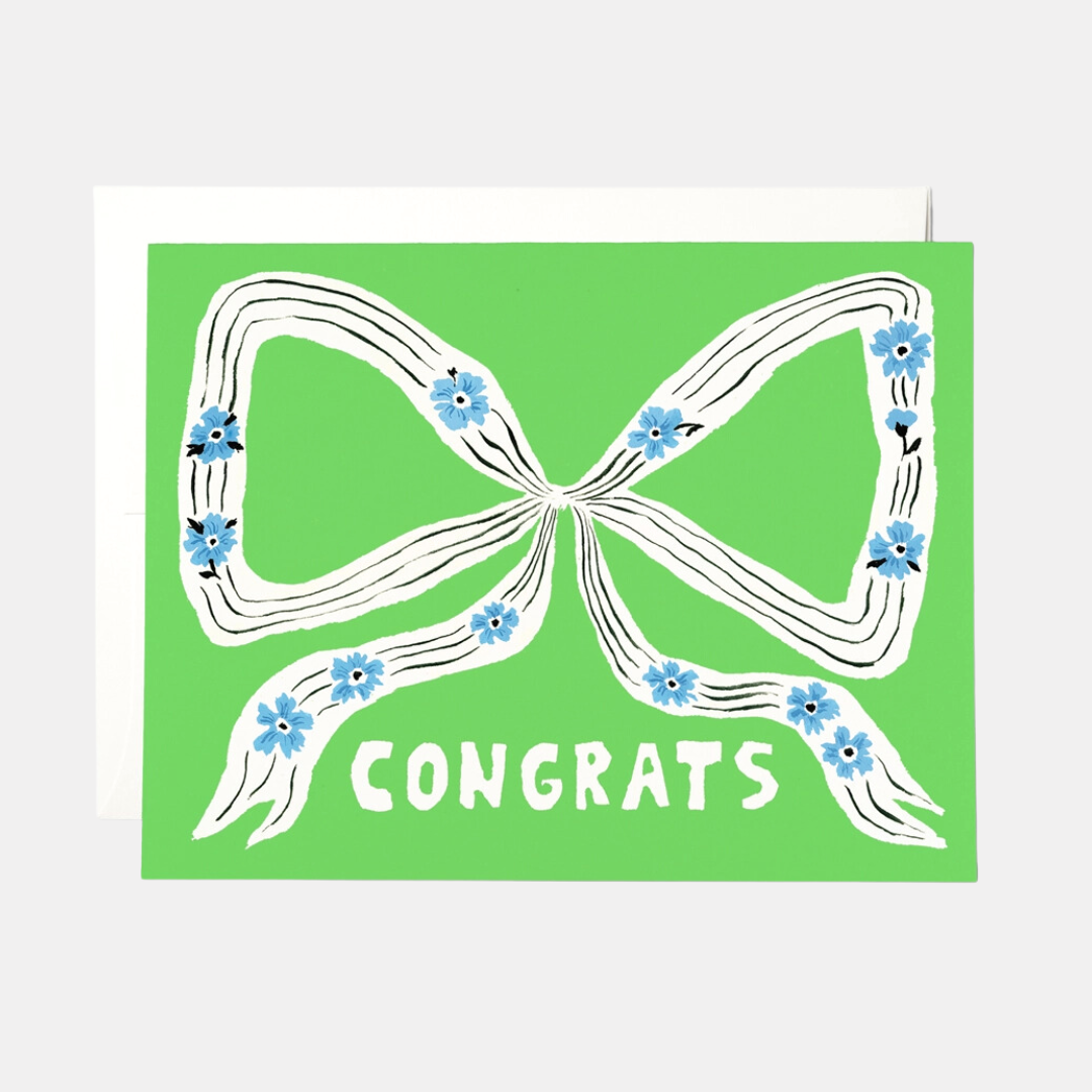 Congrats Bow Card