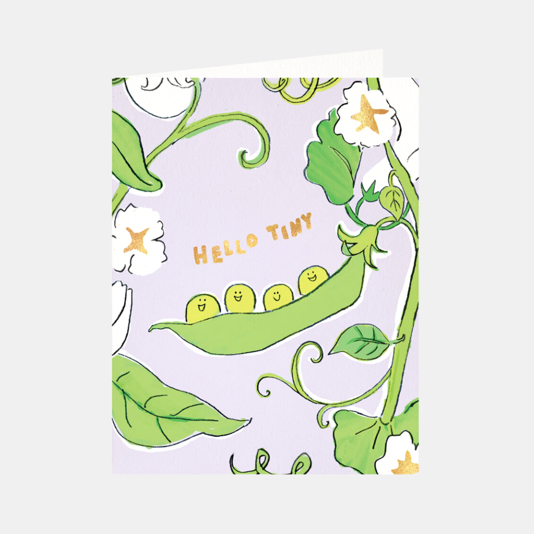Hello Tiny Baby Peas Card