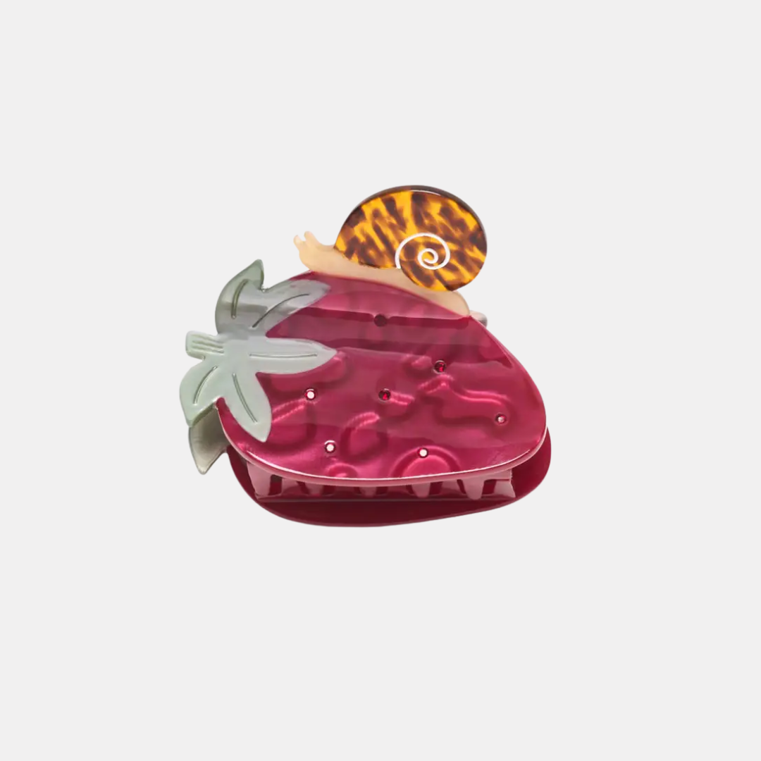Strawberry Garden Snail Hair Claw