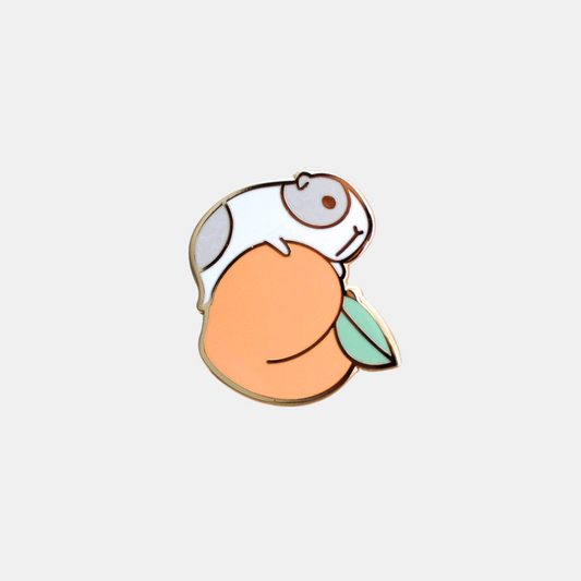 Guinea Pig With Peach Enamel Pin