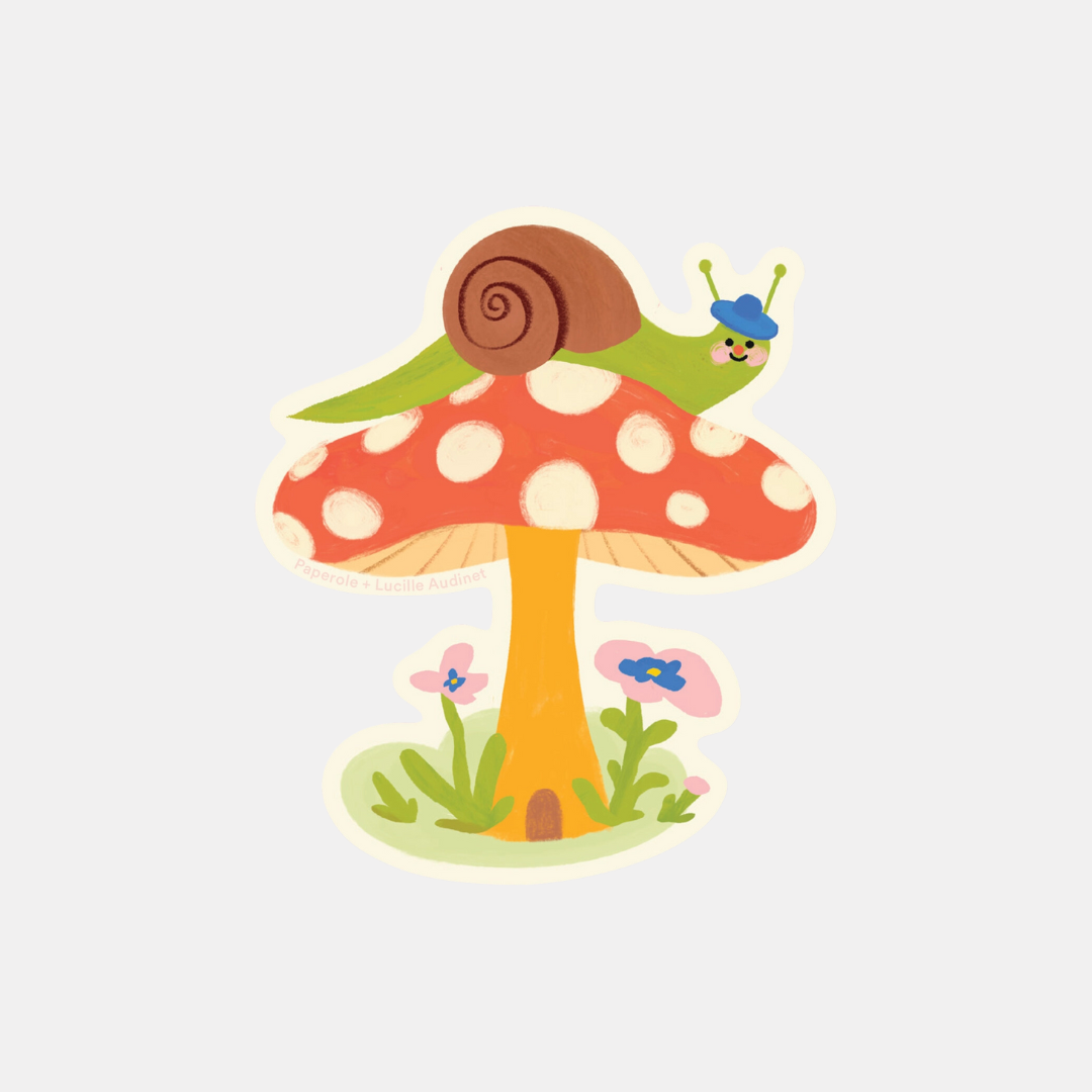 Snail Mushroom Sticker