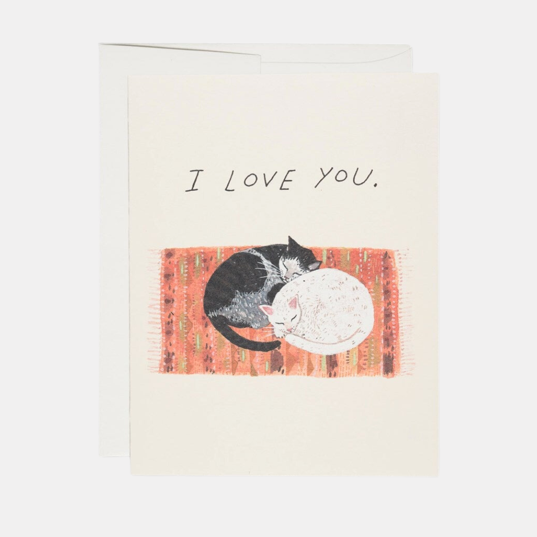 I Love You Cat Cuddle Card