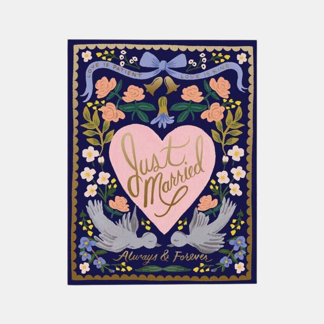 Just Married Love Birds Card