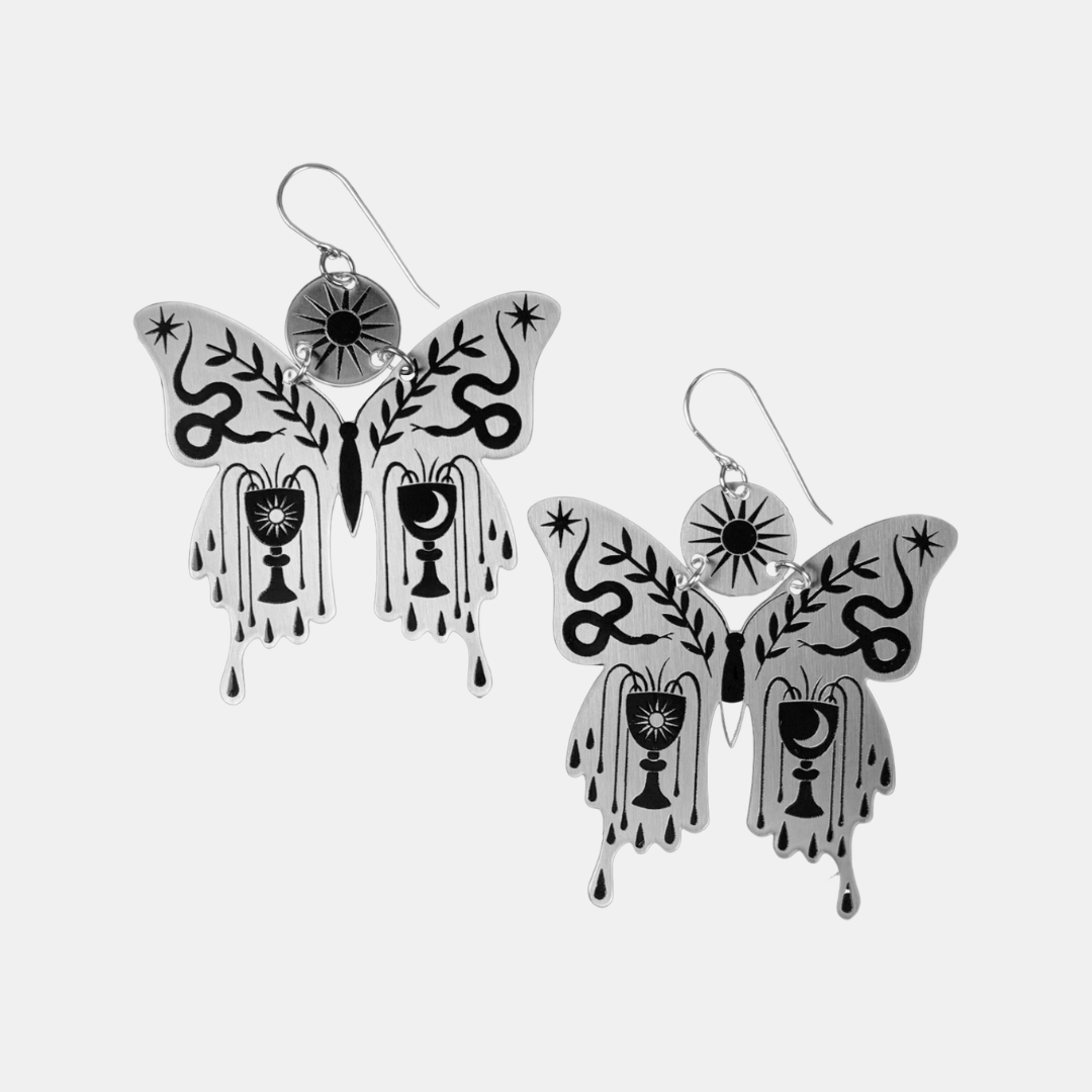 Titanium Mariposa Earrings